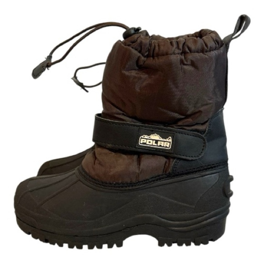 Polar Kids Black and Brown Snow Boots